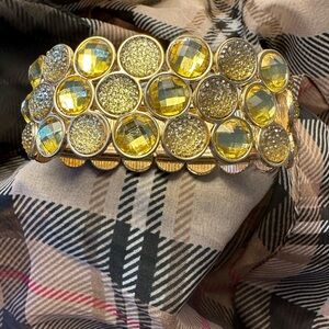 Yellow Gemstone Cuff Bracelet